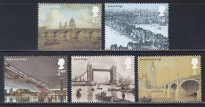 2002 Great Britain Sc #2069-73 Famous Bridges MNH postage stamp set