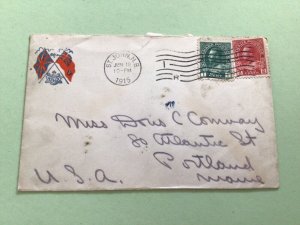 New Brunswick 1915 St Johns to Portland   Patriotic cover A6680