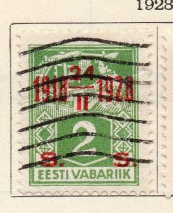 Estonia 1928 Early Issue Fine Used 2s. Surcharged Optd 114125