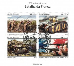 GUINEA-BISSAU 2020 - Military, WW2, anniv./ complete set (sheet+block)-2 scans