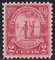 683 2 cent Carolina-Charlston mint OG NH XF