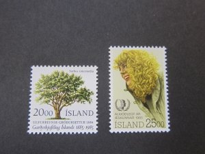 Iceland 1985 Sc 608-09 set MNH