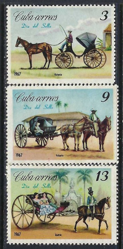 Cuba 1217-19 MNH COACHES TONING E147-3