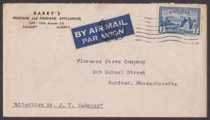 CANADA - 1948 AIR MAIL ENVELOPE TO USA WITH STAMP