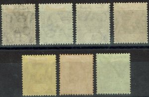 LEEWARD ISLANDS 1912 KGV RANGE TO 1/- WMK MULTI CROWN CA 