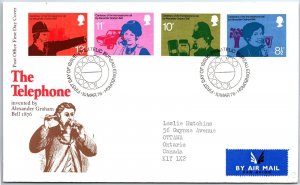 GREAT BRITAIN FIRST DAY COVER HISTORY OF THE TELEPHONE SET OF (4) BELL 1976