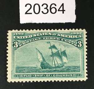 MOMEN: US STAMPS # 232 MINT OG H VF/XF JUMBO LOT # 20364