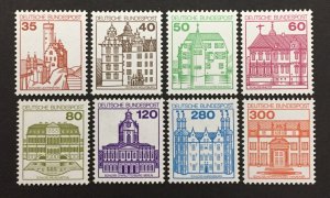 Germany  1979-82 #1308-15, Castle's, MNH.