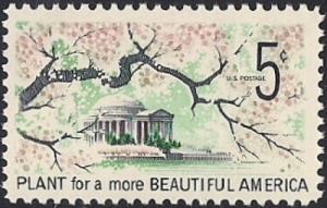 #1318 5 cent Beautification of America mint OG NH VF