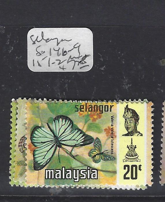 MALAYA SELANGOR    (P1409B)   BUTTERFLY  SG 146-9 , 151-2  MNH