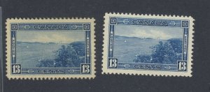 2x Canada stamps 2x #242-13c Halifax Harbor MH VF Guide Value = $40.00