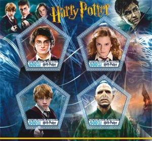 Stamps. Cinema. Harry Potter 2019 year 1+1 sheets perforated