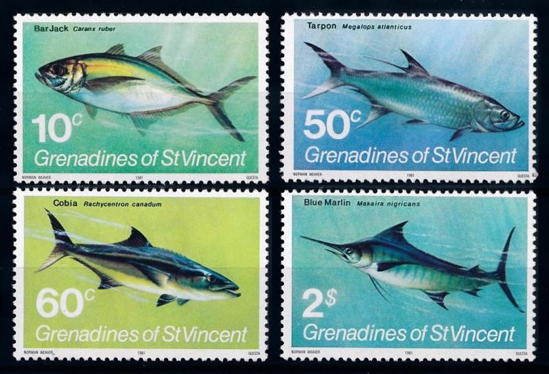 [65993] Grenadines of St. Vincent 1981 Marine Life Fish  MLH