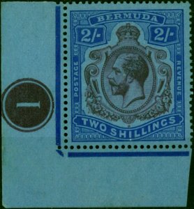 Bermuda 1927 2s Purple & Bright Blue-Pale Blue SG88 Fine LMM Pl.1 Corner Marg...