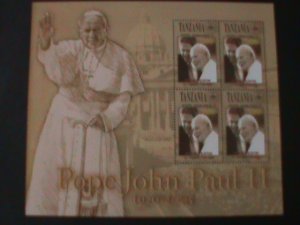 TANZANIA-2005-SC#2388 POPE JOHN PAUL II-& PRES.BILL CLINTON-S/S MNH VF-RARE