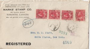 Canada - Apr 6, 1920 Toronto, ON Registered Cover to States