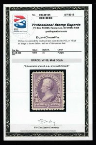 #253 3c Jackson (Mint Hinged) PSE Certificate cv$110.00