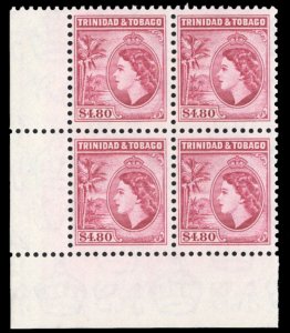 Trinidad and Tobago #83 Cat$48, 1953 $4.80 carmine rose, perf. 12, corner mar...