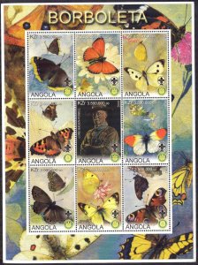 Angola 2000 Butterflies Scouting Scouts Rotary Club (I) MNH Private