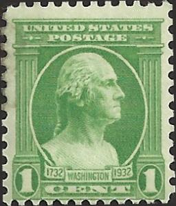 # 705 MINT HINGED GREEN WASHINGTON BICENTENNIAL