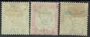 BRITISH CENTRAL AFRICA 1897 ARMS 1D 4D AND 1/- 