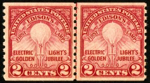 US Stamps # 656 MNH XF Line Pair