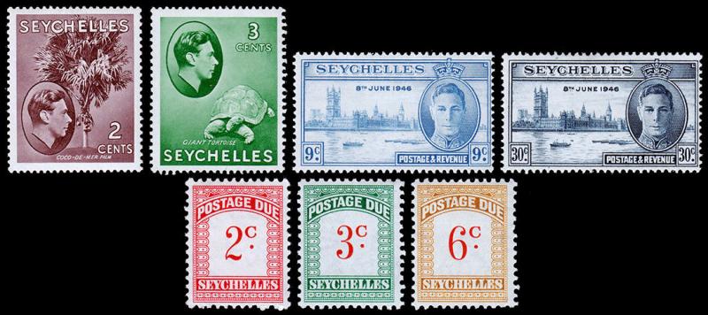 Seychelles Scott 125a // J3 (1938-51) Mint H VF, CV $13.05 Y