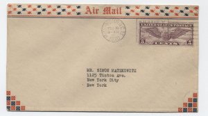 1930 C12 5ct winged globe first day cover [y8894]