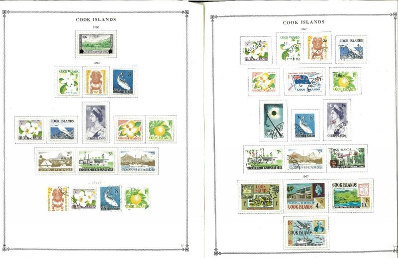 Cook Islands 1892-2010 MNH, LH & U in Mounts & Hinged on Scott International Pgs