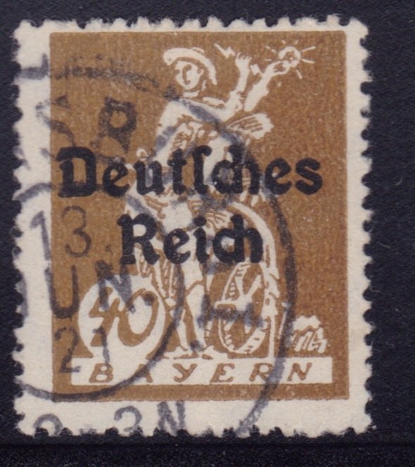Germany, 1920, Bavaria, overprint, 40pf, Mi#124, used