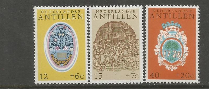 NETHERLANDS, ANTILLES, B134-B136, MNH, ORNAMENTAL STONE