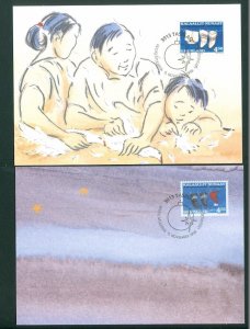 Greenland. Official Maximum Card 1998. Complete  Set  2 Card. Christmas Stamps.