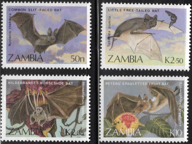 Zambia Scott 466-469 MNH**  Bat set