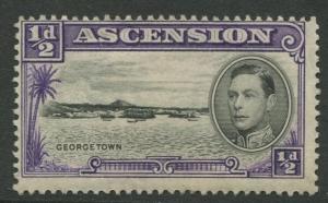 ASCENSION- Scott 40a - KGVI Definitive -1938 - MNG - Single 1/2d Stamp