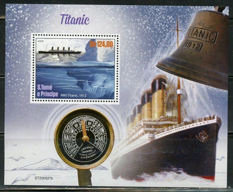 SAO TOME 2020  TITANIC SOUVENIR  SHEET MINT NH 