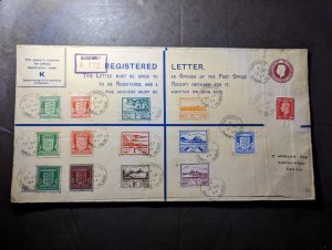 1944 Registered England Cover Guernsey Channel Islands Local Use