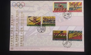 C) 2008. UNITED STATES. FDC. MULTIPLE STAMPS FROM THE OLYMPIC GAMES. XF