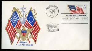 FDC -JUL 4, 1959 -A STAR FOR ALASKA - FREE SHIPPING U.S.