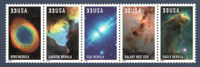 3384-3388 (3388a) Hubble Space Telescope Strip Of 5 Mint/nh Free Shipping