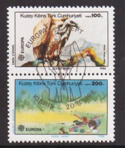 Cyprus  Turkish   #181a-b   cancelled  1986  Europa