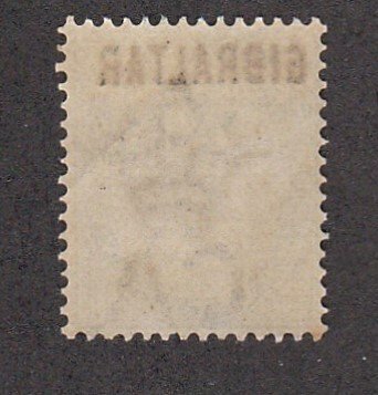 Gibraltar # 1, Queen Victoria, Mint NH, light Crease, 1/3 Cat.
