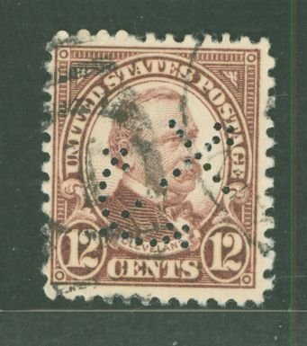 United States #693 Used  (Perfin)