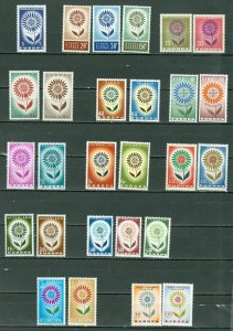 EUROPA 1964 (13/17) COUNTRIES incl CYPRUS, IRELAND, PORTUGALCPLT SETS MNH $76.50