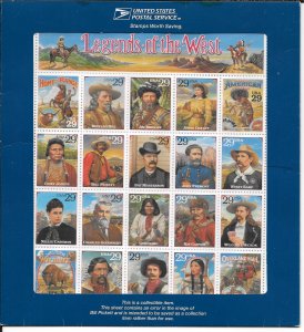 #2870 MNH RECALLED LEGENDS OF THE WEST ERROR (my234)