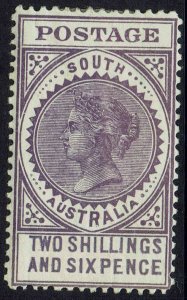 SOUTH AUSTRALIA 1904 QV THICK POSTAGE 2/6 WMK CROWN/SA