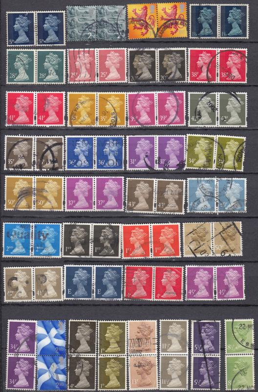 Great Britain - 1970/2010 60 ++ Machins pair - (843)