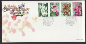 Singapore 858-861 Orchids U/A FDC