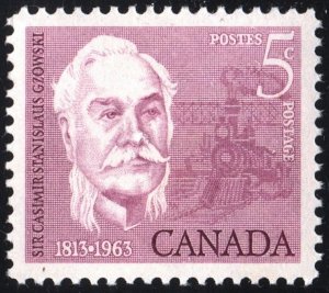 Canada SC#410 5¢ 150th Birth Anniversary of Sir Casimir Gzowski (1963) MNH