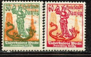 Danzig # B1-2, Mint Hinge. CV $ 1.70