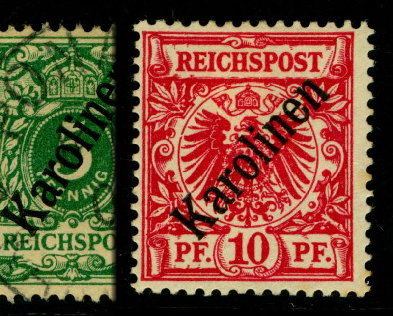 German Colonies -CAROLINE ISLANDS 1899 10pf red - 48⁰ overprint Sc# 3a mint MH